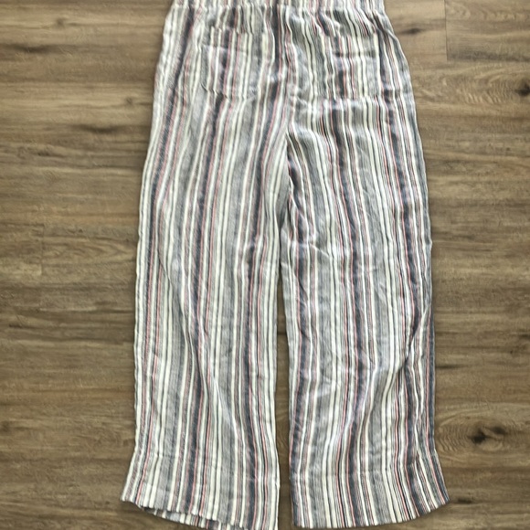 NWT Knox Rose Belted Linen Blend Pants Wide Leg Loose Striped High Rise XXL - Picture 8 of 10